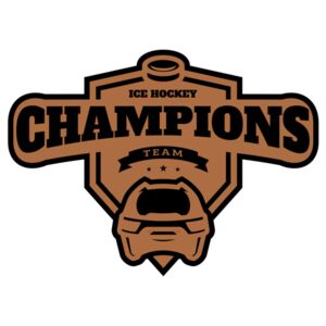 Champions Team Ice Hockey logo template Thumbnail