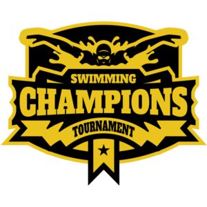 Champions Swimming Tournament logo template Thumbnail
