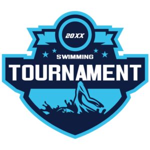 Swimming Tournament logo template Thumbnail
