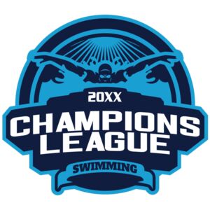Champions League Swimming logo template Thumbnail