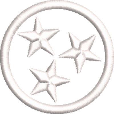 TN Tri-Star White Embroidery