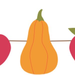 Thanksgiving Squash Apple Garland Banner 1 Thumbnail
