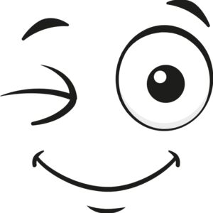 Cartoon Happy Wink Face 2 Thumbnail