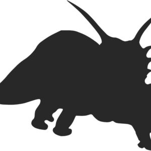 Triceratops Dinosaur Silhouette 2 Thumbnail