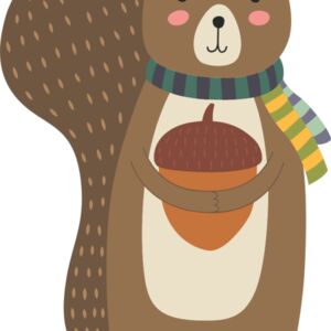 Fall Autumn Squirrel Scarf 1 Thumbnail