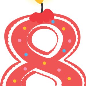 Eight Birthday Candle Number 1 Thumbnail