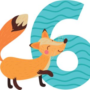 Six Birthday Animal Fox Number 1 Thumbnail