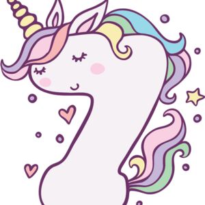 Seven Birthday Unicorn Number 1 Thumbnail