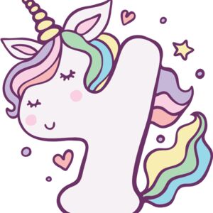 Four Birthday Unicorn Number 1 Thumbnail