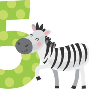 Five Birthday Animal Zebra Number 1 Thumbnail