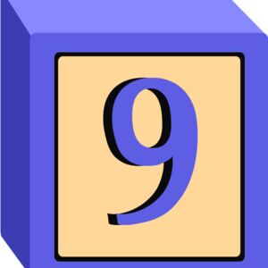 Toy Block Nine 9 Thumbnail