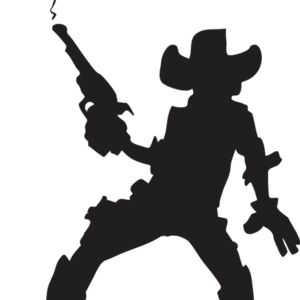 Cartoon Cowboy Silhouette 6 Thumbnail