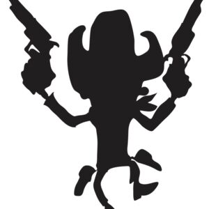 Cartoon Cowboy Silhouette 8 Thumbnail