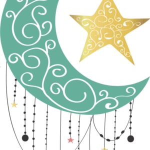 Watercolor Crescent Moon Star 1 Thumbnail