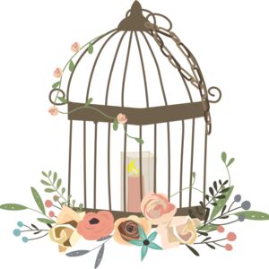 Watercolor Flower Candle Birdcage 1 Thumbnail