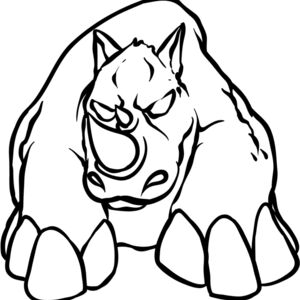 Rhino White Mascot 1 Thumbnail