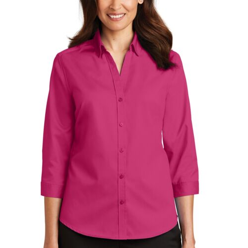 Ladies 3/4 Sleeve SuperPro Twill Shirt Thumbnail