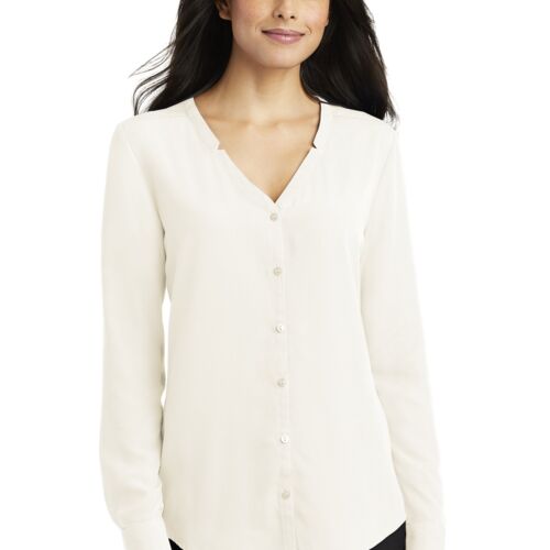 Ladies Long Sleeve Button Front Blouse Thumbnail
