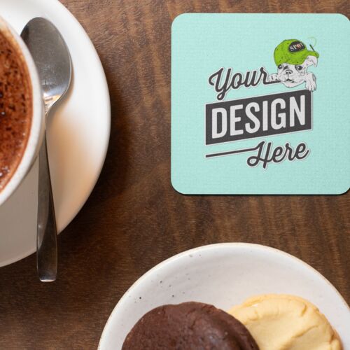 SQUARE CUSTOM FULL COLOR HARDBOARD COASTER  (6-Pack) Thumbnail